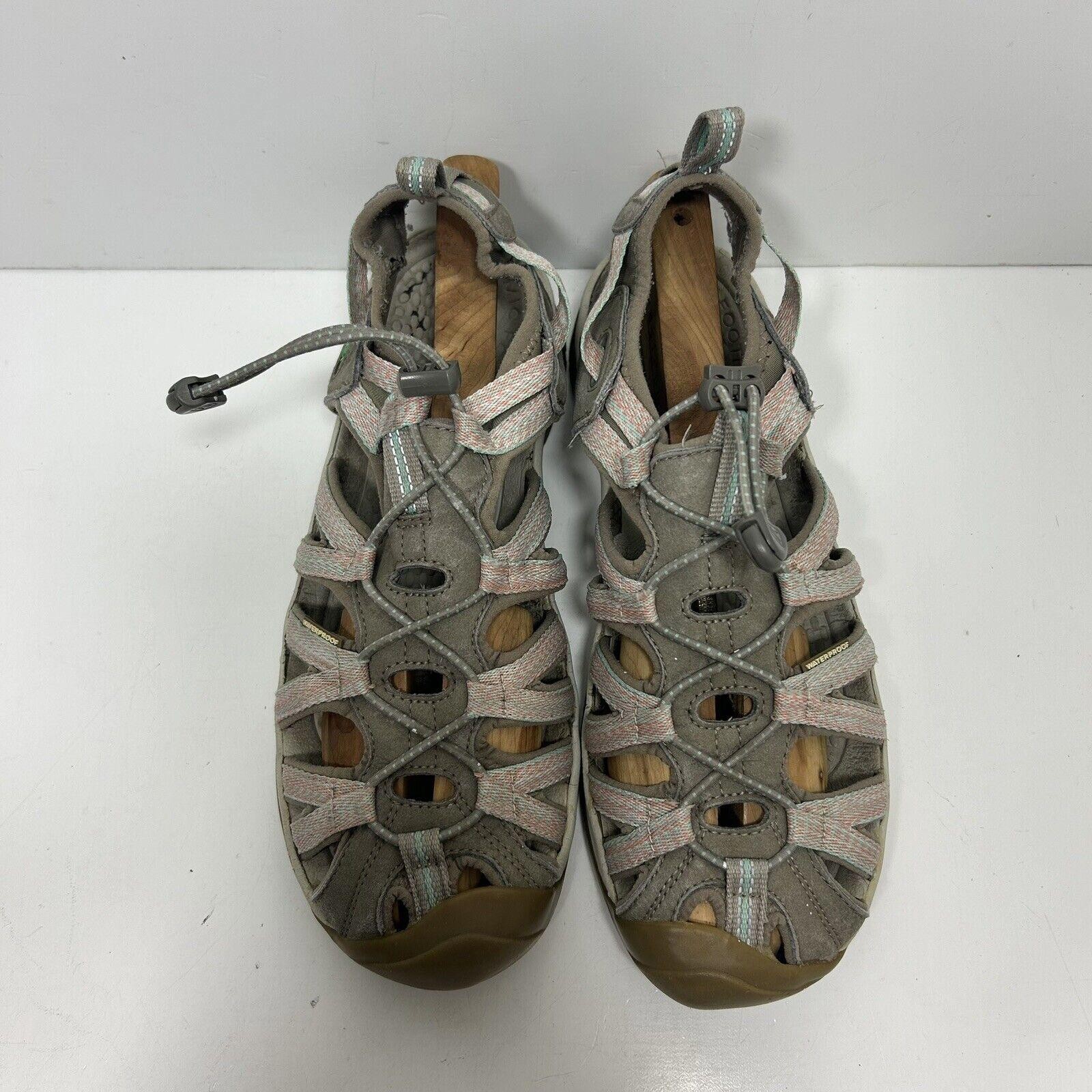 Sandali Keen Whisper donna taglia 10 rosa bianco grigio escursionismo impermeabili