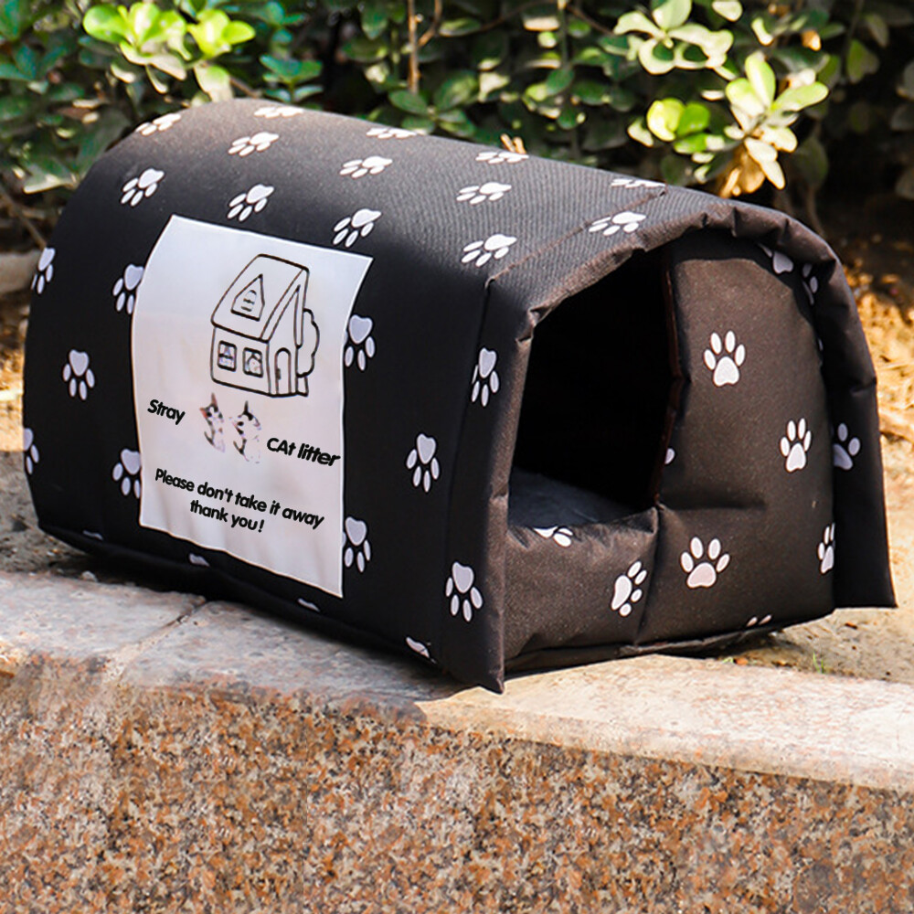 Large Pet House Stray Cat Shelter Warm Waterproof Oxford Cloth Outdoor