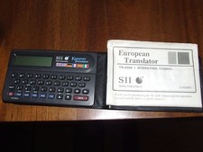 Seiko European Translator TR-2500 German French Spanish Italian manual case