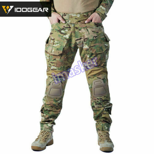 IDOGEAR Men’s GEN3 Tactical Army Camo Combat Pants with Knee Pads