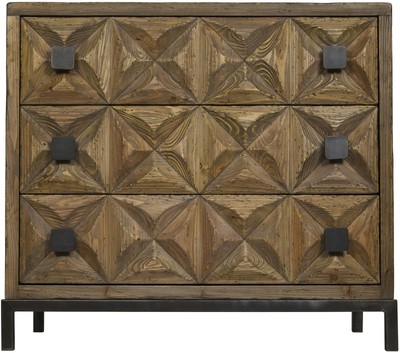 39 Long Chest Dresser 3 Drawers Old Reclaimed Wood Natural Rustic