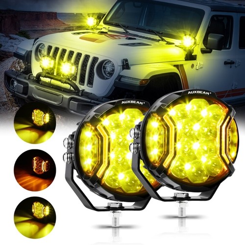 AUXBEAM 5 Inch LED Light Pods Spotlights Double Side Shooter Lighting with Amber - Picture 3 of 12
