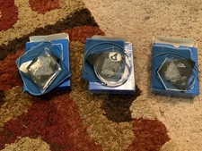 crystal clear ornament set of 3 / 3 kings, merry christmas and candles (Henco)