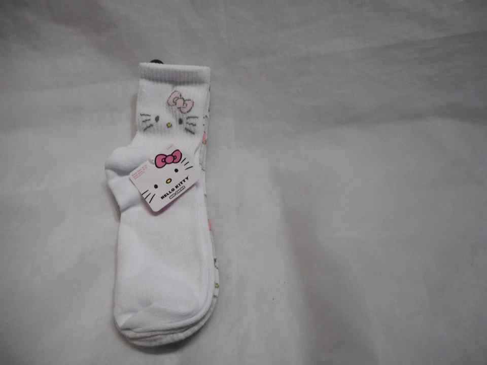 Hello Kitty Women's 2 Pairs Multicolor Mid Crews Socks Shoe Size 4-10 - Image 4 of 4