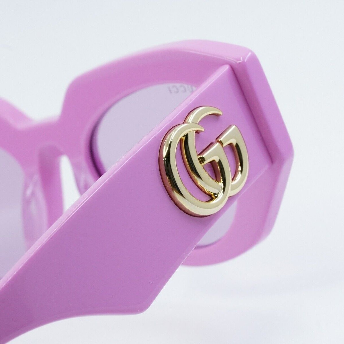 Gucci GG1421S 004 Sunglasses Pink Geometric Frame, Pink Magenta Lenses Gucci GG1421S Pink/Pink 51/20/145 women Sunglasses at Amazon  main image 2
