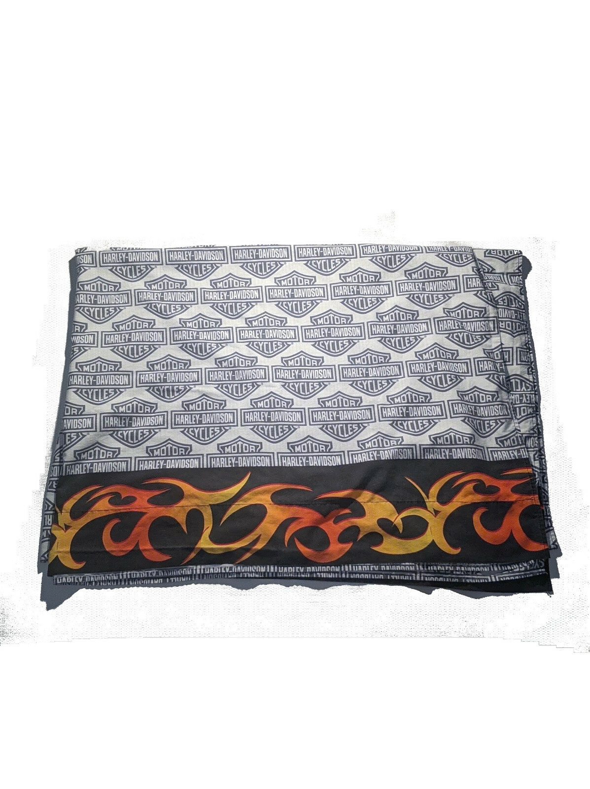 HarleyDavidson White / Black / Orange Flame Rider Fireball Top Flat