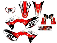 2021-2024 CRF 450 RL VELOCITY Red Senge Graphics Kit Compatible with Honda