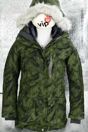 NEW WOMEN'S COLUMBIA TITANIUM TITAN PASS 780 TURBODOWN PARKA JACKET M GREEN  CAMO | eBay