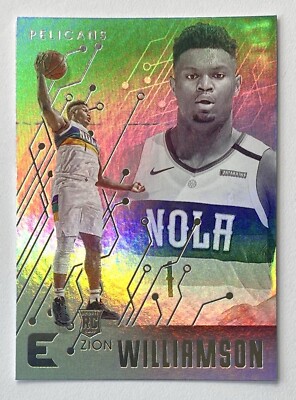 2019-20 Essentials Zion Williamson Silver Rookie Refractor Base RC #210 Pelicans