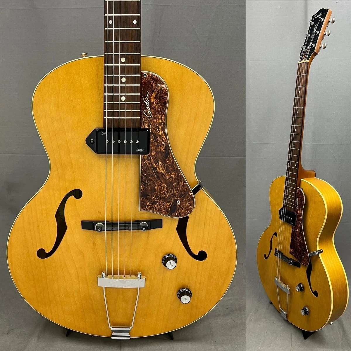 Godin 5th Avenue Kingpin w/ P-90 Natural Made in Canada Hollow 
