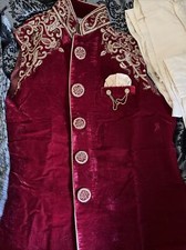 Mens Sherwani Groom Wedding Asian Indian Outfit