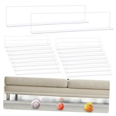 18 Packs Under Couch Blocker 15.8'' L x 3.15'' H Clear Toy Blockers for Under 