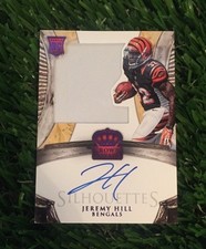 JEREMY HILL 2014 CROWN ROYALE PURPLE SILHOUETTE PATCH AUTO RC #D /25 Bengals