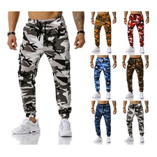 Mens Camo Cargo Pants Trousers Military Combat Army Tactical BDU Camoflage Pants