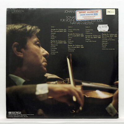 NATHAN MILSTEIN ⸺ JS BACH 6 sonatas & partitas for violin ⸺ EMI