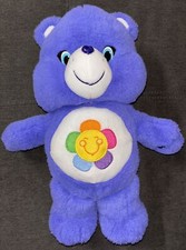 Vintage 2014 Care Bears Just Play 13 Purple Harmony Bear Plush Embroidered