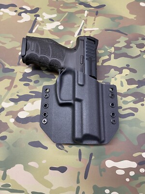 Black Kydex Holster for H&K HK VP9 Threaded Barrel