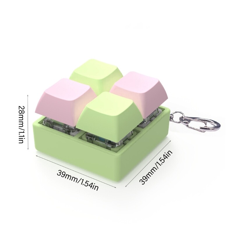 1PC Mechanical Keyboard Switches Tester Keychain with LED Stress Relief Tool