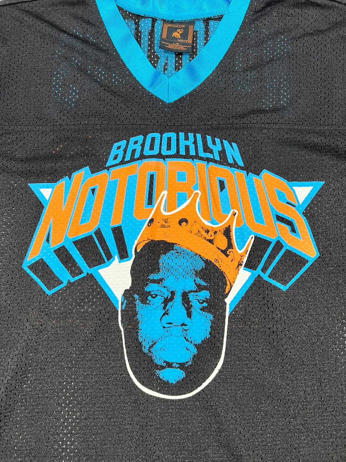 Men's Brooklyn Mint Notorious BIG Biggie Small Jersey… Gem