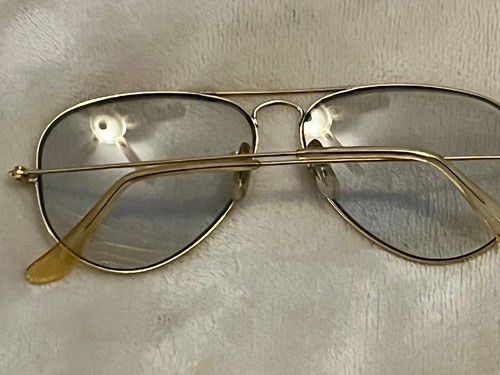 Vintage B&L Bausch Lomb Ray Ban Aviator Gold Tone Frame Gray Lenses W/New Case - Picture 12 of 24