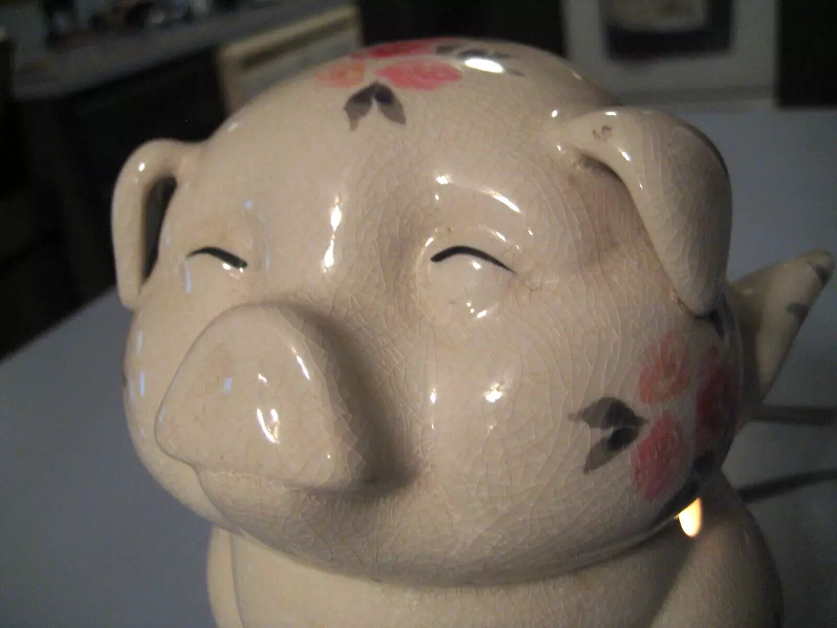 Piggy bank lamp deals