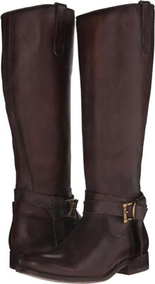 NWT $398 Frye Women's Melissa Knotted Tall Leather Riding Boot Brown 76791 6.5 M