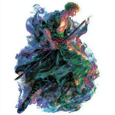 Zoro One Piece Anime Character Sticker