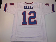 UNSIGNED CUSTOM Sewn Stitched Jim Kelly White Jersey - M, L, XL, 2XL, 3XL