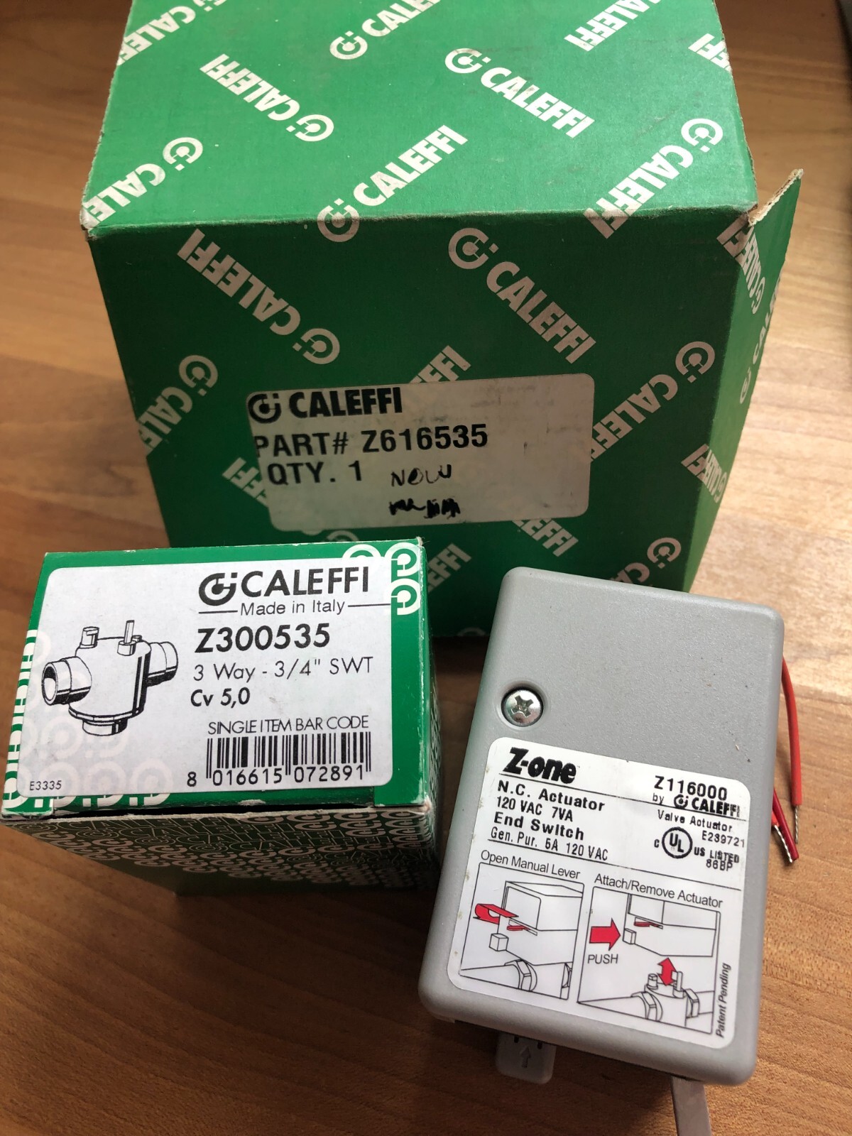 Caleffi ZOne Actuator & 3way Diverting Valve Body Combo Z616535 eBay