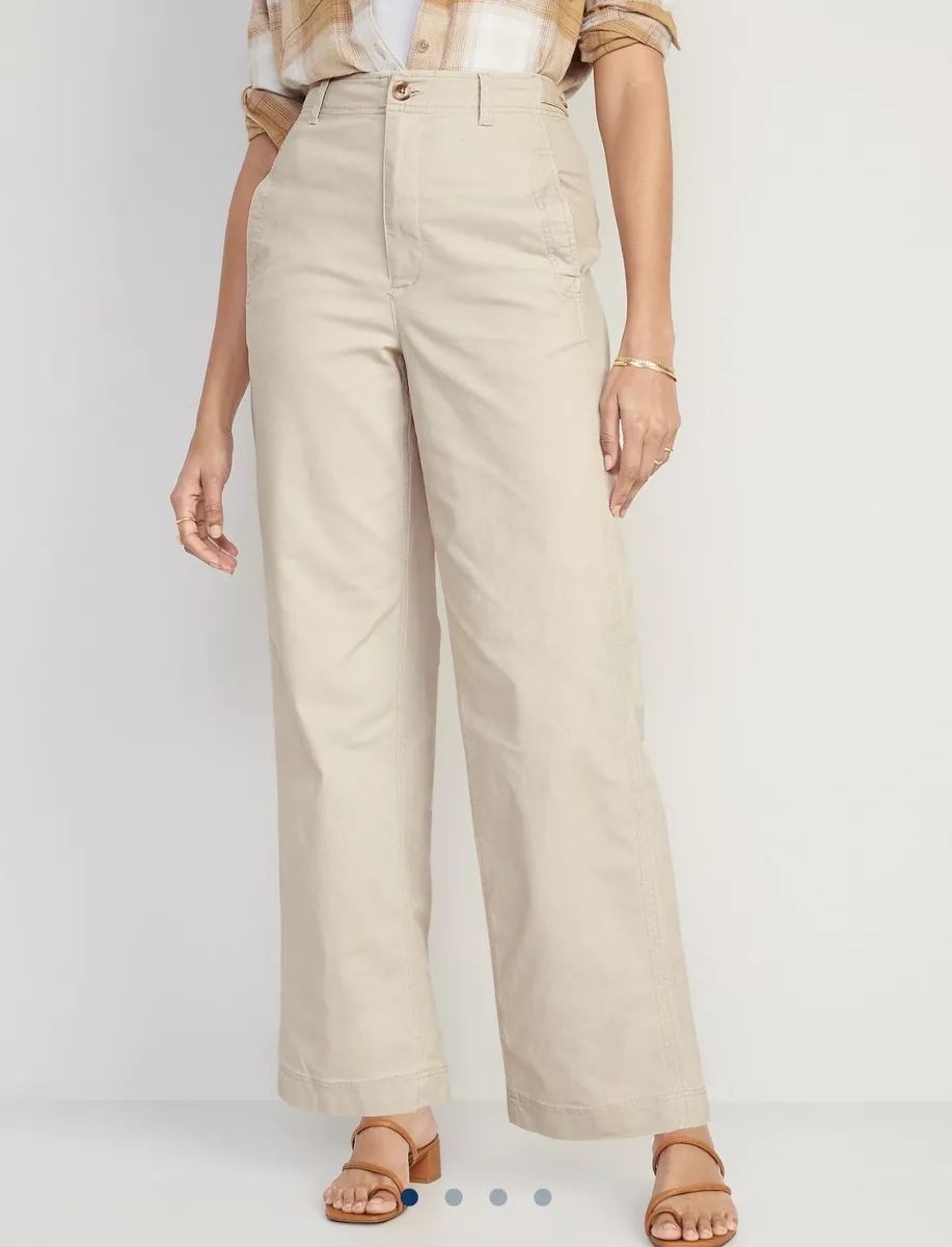 Wide leg canvas clearance pants