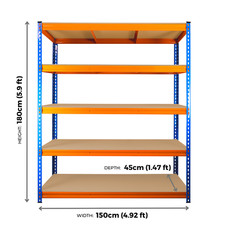 Warehouse Racking Garage Shelving Shelf 180x150x45 350kg Clearance Heavy Duty