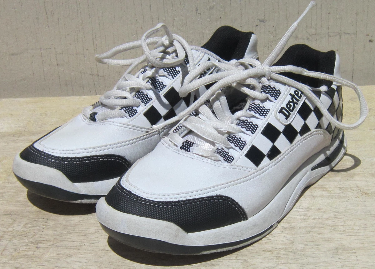 DEXTER Ska BOWLING SHOES Mens sz 6.5 Womens 8.5 WHITE BLACK CHECKERED Van s