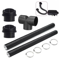 75mm Pipe Ducting T Piece + Warm Air Outlet Vent Hose Clip For Diesel Heater UK