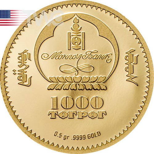 mongolia 2017 1000 togrog fidel castro proof gold coin