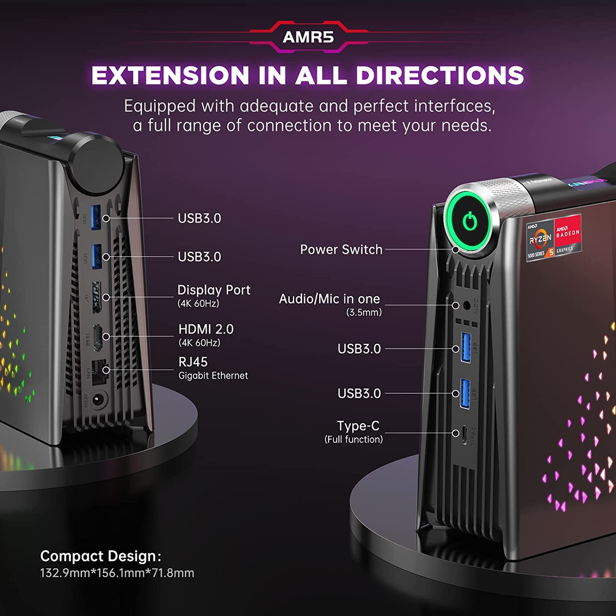 Ace Magician AMR5 In Review: Stylish Mini PC With A Ryzen 5 5600U And Discreet Rgb Lighting.648972.0