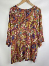 Dolce & Gabbana ladies Paisley patterned mesh tunic blouse size 44 beachwear 