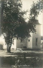 Real Photo Postcard Christian Church, Anchor, Illinois - circa 1908