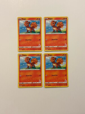 4x 029/264 Vulpix Pokemon Cinderace Deck Variant Fusion Strike play set G
