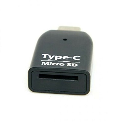 Adapter USB 3.1 Typ C für microSD Karten Reader mini Lesegerät in Schwarz