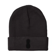 Beanies for Men Black Pineapple Embroidery Winter Hats Women Acrylic Skull Cap