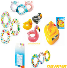 INTEX CHILDRENS INFLATABLE ANIMAL SPLIT RING SWIMMING POOL SUMMER BEACH FLOAT