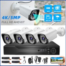 Camera 4CH DVR Home Security System 4K 5MP DVR 4 X Outdoor House