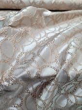 CHAMPAGNE Brocade Fabric Sold By The Yard Rose Gold Metallic Geometric Pattern