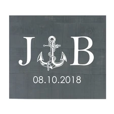 Custom Wooden Pallet Wall Art Home Decor -  J & B (Anchor)