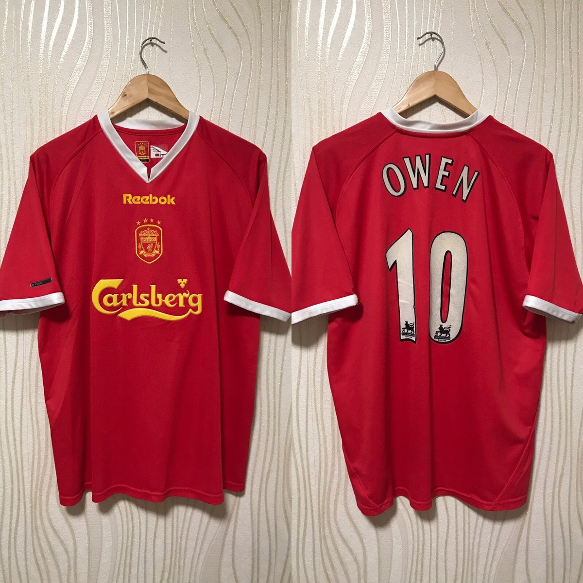 LIVERPOOL 2001 2003 HOME FOOTBALL SOCCER SHIRT JERSEY REEBOK #10