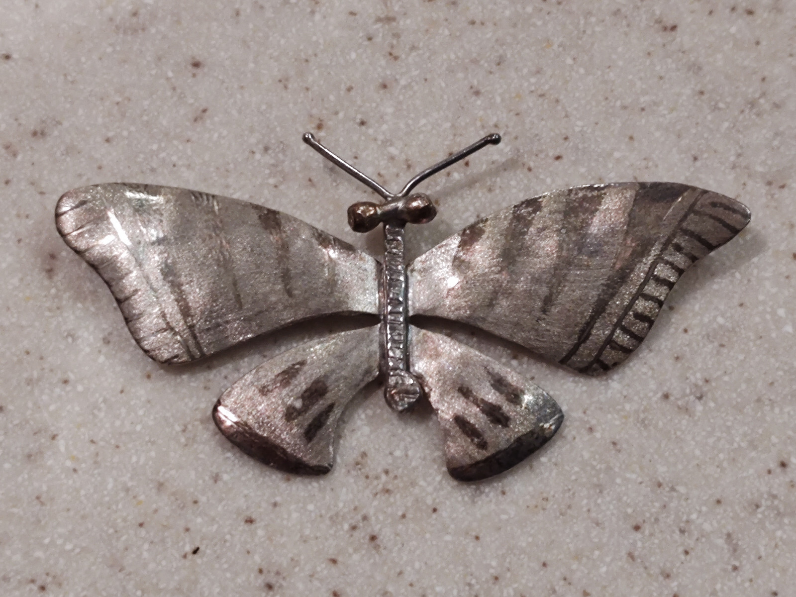 VINTAGE SIGNED DONNA BURDIC STERLING SILVER BUTTE… - image 1