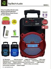 8" Bluetooth 1500 Watts Professional FM Radio Karaoke Multimedia Speaker Rock-8