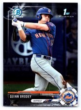 2017 1st Bowman Draft Chrome #BDC-24 Quinn Brodey New York Mets BASEBALL Card