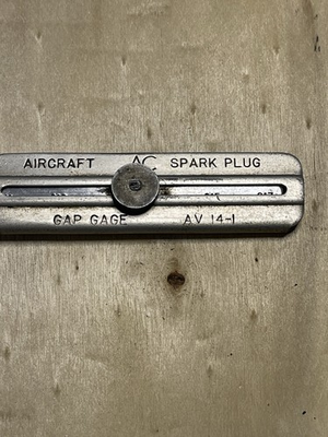 #ad Vintage Spark Plug Gap Tool for Aircraft Engines Made In USA $45.00