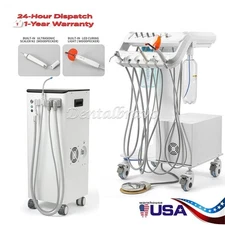 Portable Dental Delivery Unit Cart Air Compressor/Suction System Vacuum Pump
